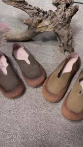 G7 Platinum Genuine Leather Womens Flats Spring Versatile Closed-Toe Non-Slip Soft Leather Lazy Mom Shoes Driving Shoes 7/7