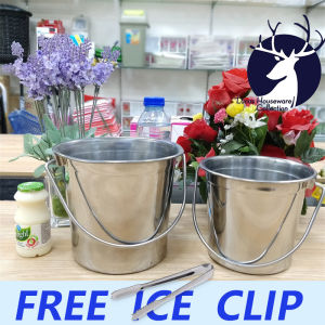 555 Stainless Steel Ice Bucket Wine Beer Cooler Champagne Cooler With Free Ice Tong
