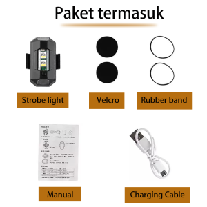 Lampu LED Kedip Pesawat 7 Warna Anti Tabrakan Tahan Hujan Untuk Motor Mobil Sepeda Depan Belakang Lampu Peringatan Lampu Sorot Tembak Led Lampu Led Motor Depan