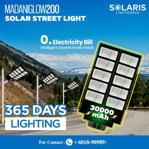 SolarisLightWorks | MY Lampu Solar All-in-One | Siap Remote & Set Lengkap All-in-One Solar Light | Easy Install High Bright Solar LED Light | 800 LEDs | Full Night Lighting Outdoor Solar Lamp | Waterproof | Motion Sensor | Budget Best Seller