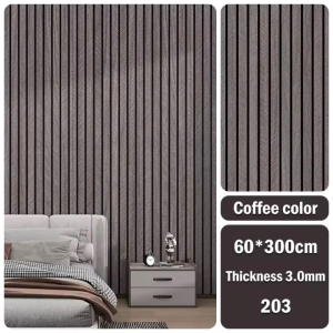 REAIM 3D Fluted Wall Panel Self Adhesive Wood Grain Waterproof Wall Sticker Peel and Stick for TV Background Living Room Bedroom Home Decor
