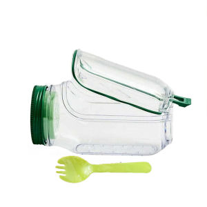 2 in1 Portable Salad Cup with Fork Sauce Container Breakfast Salad Bowl School Work Lunch Food Storage Salad Jar 沙拉收纳罐