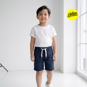 Bronkis Junior Celana Pendek Anak Laki Laki Bahan Stretch Warna Navy Variasi Tali 1 Bulan Sampai 10 Tahun