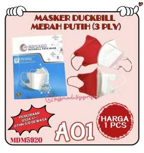 (1PCS) MASKER MERAH PUTIH DIRGAHAYU HUT RI / MASKER MERAH PUTIH EARLOOP / MASKER UTAMA XCARE 4PLY KF94 / MMP7365