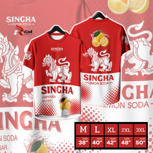 เสื้อโซดาSINGHA เสื้อคอกลมพิมพ์ลาย โซดาสิงห์ 5 แบบ 5 สี💧สีสด คมชัด✅