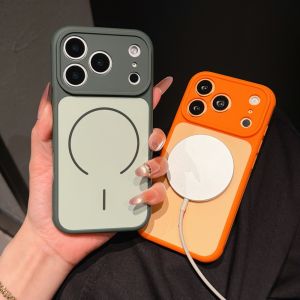 Original Frosted For Magsafe Magnetic Phone Case For iPhone 17 Air 16 15 14 Plus 13 12 Pro Max 11 Bumper Heat Dissipation Cover