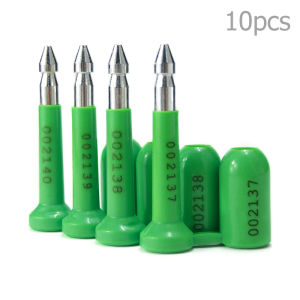 10Pcs Disposable Bullet Shape Container Lead Seal Lock Security Lock For Logistics Transportation