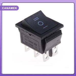 【CANAMEK】 1pcs kcd4 Rocker chuyển đổi màu đen dpdt ON OFF ON 6 pin 16A 250VAC 20A 125VAC