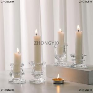 [COD] ZHONGYI0 Nến thủy tinh chủ mới lạ Bắc Âu trang trí nội thất nến lãng mạn nến đứng Bàn phụ kiện đám cưới centerpieces đồ trang trí quà tặng