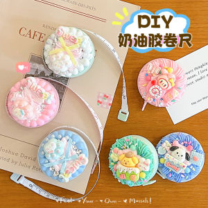 Girl Cream Glue DIY Tape Measure Sanlio Cartoon Material Pack Handmade ins Wind Double Tape Measure Educational Toys