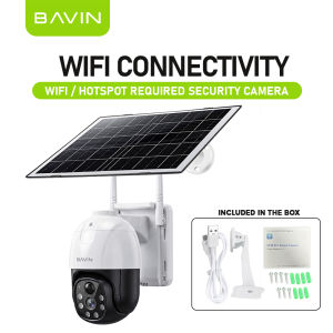 BAVIN SC802 Wi-Fi / SC803 4G Solar-Powered Outdoor PTZ Wireless CCTV Camera 5MP HD w/Two-Way Audio &PIR Motion Detection