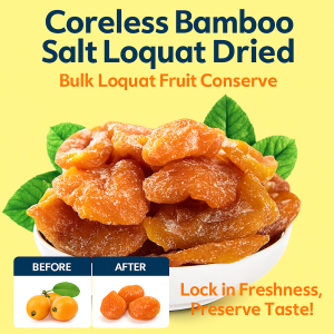 Bamboo Honey Salt Loquat Dried Fruit  All Ages Families  Fresh Golden Color with a Soft Texture  Perfect Snack for Everyone