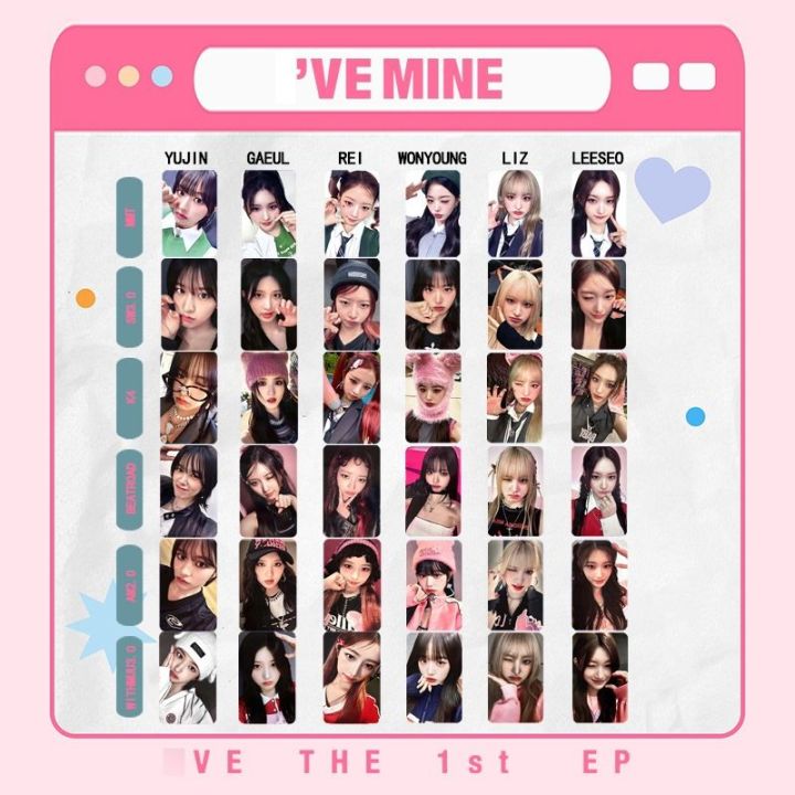 IVE EP I'VE MINE Withmuu Ktown4u PhotoCards Yujin Rei Gaeul Liz Lesseo ...