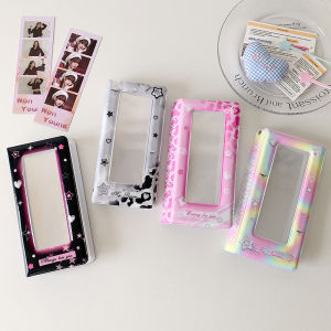 FANRI Keychain Pendant Korean Photocard Album Hanging Decoration Y2K PVC Card Cover Idol Card Display Protector Ins Star Fans Photocard Holder Sweet Korean Style ID Photo Photocard Frame Card Decor