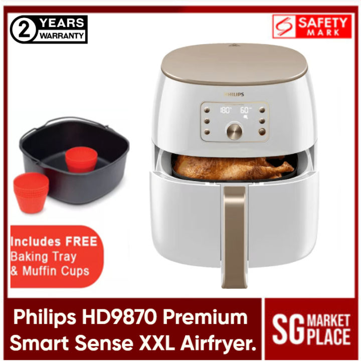 Philips HD9870 Premium Smart Sense XXL Airfryer. Free XXL Baking Tray. Smart Sensing Technology