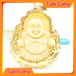 Mặt Dây Chuyền Trái Ngà Phật Di Lặc 050RDX2.150522 - Mang đi chơi đi tiệc rất đẹp - dây chuyền đẹp dây chuyền thời trang