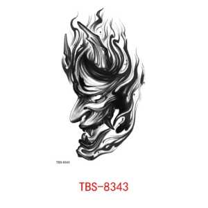 Zaril ato TBS-8343 Tato Temporer Premium Tahan Air Warna Hitam Pekat