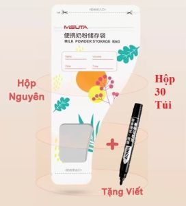 Túi Đựng Sữa Bột Misuta Hộp 30 Túi 50g Tương Đương 300ml Sữa Túi Đựng Sữa Công Thức Tiện Lợi Cho Bé