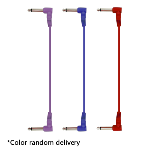 6Pcs/set Effect Pedal Patch Cable Low noise shielded 6.35 Angled Plug Audio Cable Electric Guitar Effect Pedal Cord Line