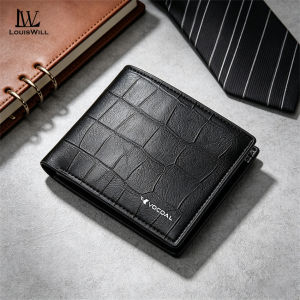 LouisWill Mens Wallet Cash Slot Simple Short Wallet Soft PU Business Wallet Retro Wallet Multi-Card Travel Purses Coin Pouch ID Credit Cards Holders