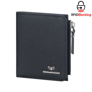Royal Bagger RFID Blocking Genuine Leather Short Wallet for Women - Slim Bifold Coin Purse Fashionable & Simple Design 3201