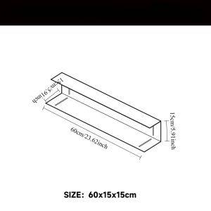 FFBH Stainless Steel Shelf Wall Mounted Shelving Display Rack Living Room Wall Decoration Rack Heavy Duty Shelves Bookshelf for Home 2Z6B7