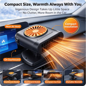 Portable Car Heater Windshield Defroster Defogger 2 In 1 Heating And Cooling Auto Heater Defrosting Demister 12V Car Interior Heating Fan Vehicle Accessories