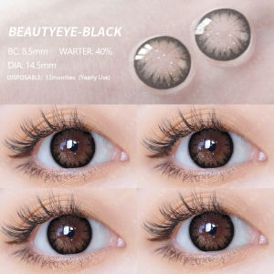 BLACK Doll Eyes 1pair Colored Contact Len 14.5mm Big Eyes Contact lenses Yearly use