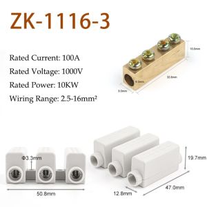 KEYOOL Conductor Brass High Power Splitter Universal Large Current Quick Terminal Block Electrical Connectors Wiring Connector Electrical