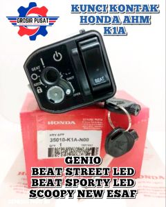 KUNCI KONTAK SET GENIO KONCI KONTAK K1A KEYSET BEAT SPORTY LED KONTAK KEY SET HONDA SCOOPY ALL NEW