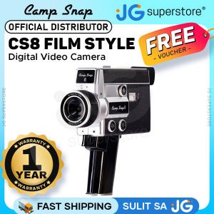 Camp Snap CS-8 Film Style Digital Video Camera Point & Shoot with 8X Optical Zoom 5 Vintage Filters Analog Meters for Battery + Memory Supports Up to 4GB - 128GB SD Card In-Built Speaker Audio Capture for Classic Filmmaking Videography | JG Superstore
