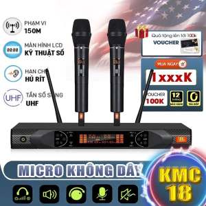 Micro Không Dây JB KMC18 Tần Sóng UHF - Đầu Micro Lọc Tiếng Chuẩn Chất Âm Chân Thực -Sóng Xa Thiết Kế Sang Trọng.