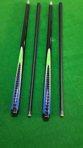 Gậy bida đen kiểu Trung Quốc đầu lớn gậy bida bằng sợi carbon vảy rồng gậy bida 1/2 chia gậy bida 9 bi Mỹ đầu da nhiều lớp