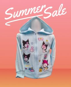 Jaket Anak Laki Laki Perempuan Model Sleting Zipper KUROMI WORLD Usia 1 s/d 12 Tahun/Switer Hodie Anak HODIE