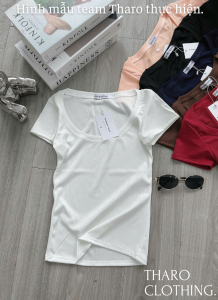 Áo Cổ Vuông Tay Ngắn Dáng Ôm Body - Tharo Clothing [AO00239]