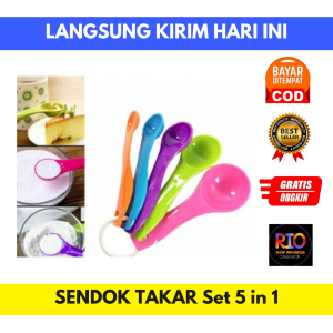 SENDOK TAKAR Set 5 in 1 Warna Warni ukur kue air bumbu dapur Susu Bayi