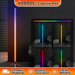 【Clearance Sale】 Smart RGB LED Corner Lamp with APP and Remote Smart Modern Floor Lamp with Music Sync Ideal for Living Rooms Bedrooms and Gaming Rooms