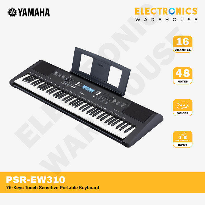 Yamaha PSR-EW310 76-Keys Touch-Sensitive Portable Keyboard With X-type ...