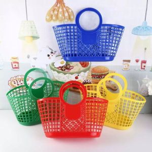 YUNAFIN Plastic Hollow Basket Simple Functional Storage Basket  Toy Organizer Storage Holder
