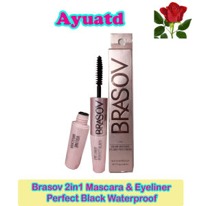 Brasov 2in1 Volume Mascara & Eyeliner Perfect Black Waterproof