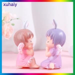 xuhaiy Đồ chơi mô hình trang trí bánh Angel Anne cho trang trí bánh tiệc sinh nhật để bàn