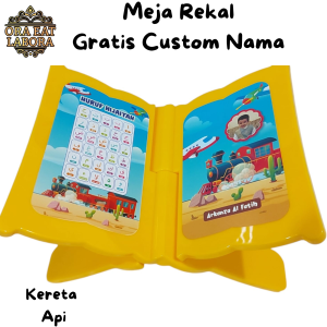 Meja Rekal Anak Custom Nama dan Foto Bahan Plastik Kokoh Anti Air TANPA PO Free Box