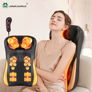 Jinkairui Neck Shoulder Massager Kneading Heating Back Wasit Massage Machine 4 in 1 Hand Control Body Massage Cushion