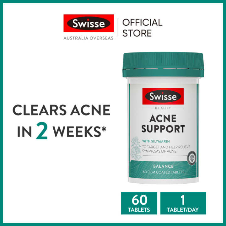 Swisse Beauty Acne Support 60 Film Coated Tablets (EXP:08 2025) | Lazada