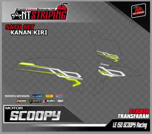 LE150 Striping SCOOPY new list Sticker polet Bening Transparan