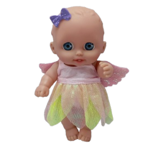 Búp Bê Nhựa Có răng LULU có nơ 21 cm 8 inch Mắt To 3D Anmiya Tây Ban Nha Reborn Vynil Baby Doll PVN6880