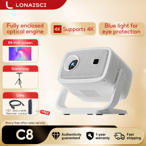 LONAISCI C8 Projector 4K Ultra HD Android 12.0 2+32G Support Side Projection Wifi Bluetooth HDMI For Phone And Laptop Smart Projector 投影仪