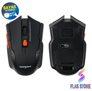 Mouse Gaming Wireless 2000 DPI Mos Alat Penunjuk Kursor Design Desain Gaming Gamer Elegan Modern Accessories Aksesoris Komputer Laptop Peralatan Perlengkapan PC Game Gamers Presisi Tinggi High Quality ORIGINAL - FREE ONGKIR