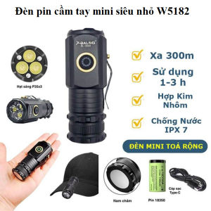 Đèn Pin X-BALOG BL-350X Siêu Sáng 300m COB | Sạc Type-C | Nam Châm | 4 Chế Độ | IPX6 Mini Cao Cấp