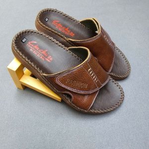 Dép quai ngang nam da bò Dép nam đẹp bản xé dán rời nhiều màu Đen Nâu Xanh Bò đế lõm ôm chân may viền chắc chắnC DT23